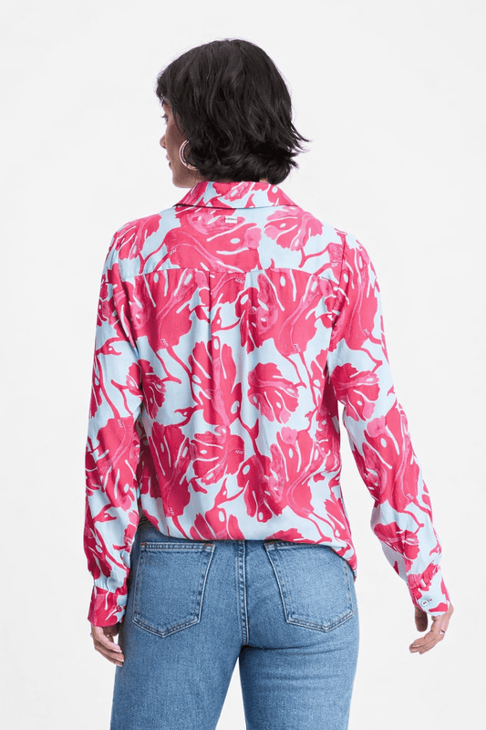 POM Amsterdam Blouses BLOUSE - Mila Urban Flora Blue
