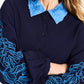 POM Amsterdam Blouses BLOUSE - Night Blue Flora