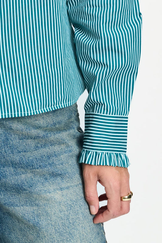 POM Amsterdam Blouses BLOUSE - Noa Teal Green