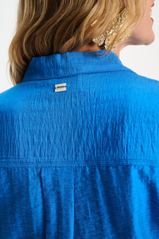 POM Amsterdam Blouses BLOUSE - Ocean Blue