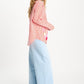 POM Amsterdam Blouses BLOUSE - Poplin Striped Orange