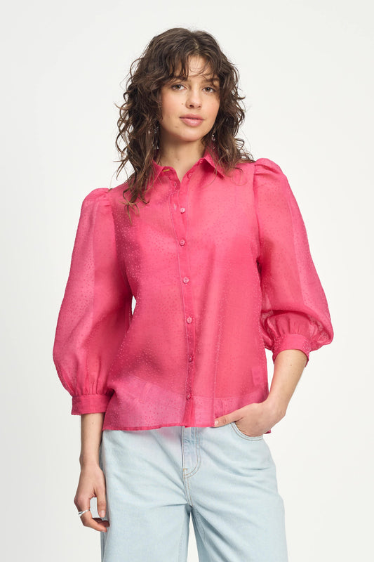 POM Amsterdam Blouses BLOUSE - Raspberry Dots