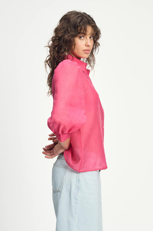 POM Amsterdam Blouses BLOUSE - Raspberry Dots