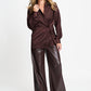 POM Amsterdam Blouses BLOUSE - Robin Chocolate Brown