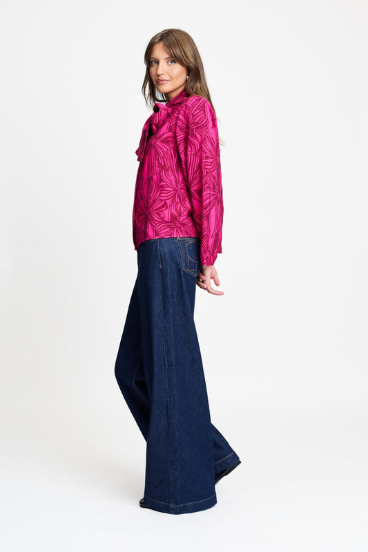 POM Amsterdam Blouses BLOUSE - Sara Ribbon Pink