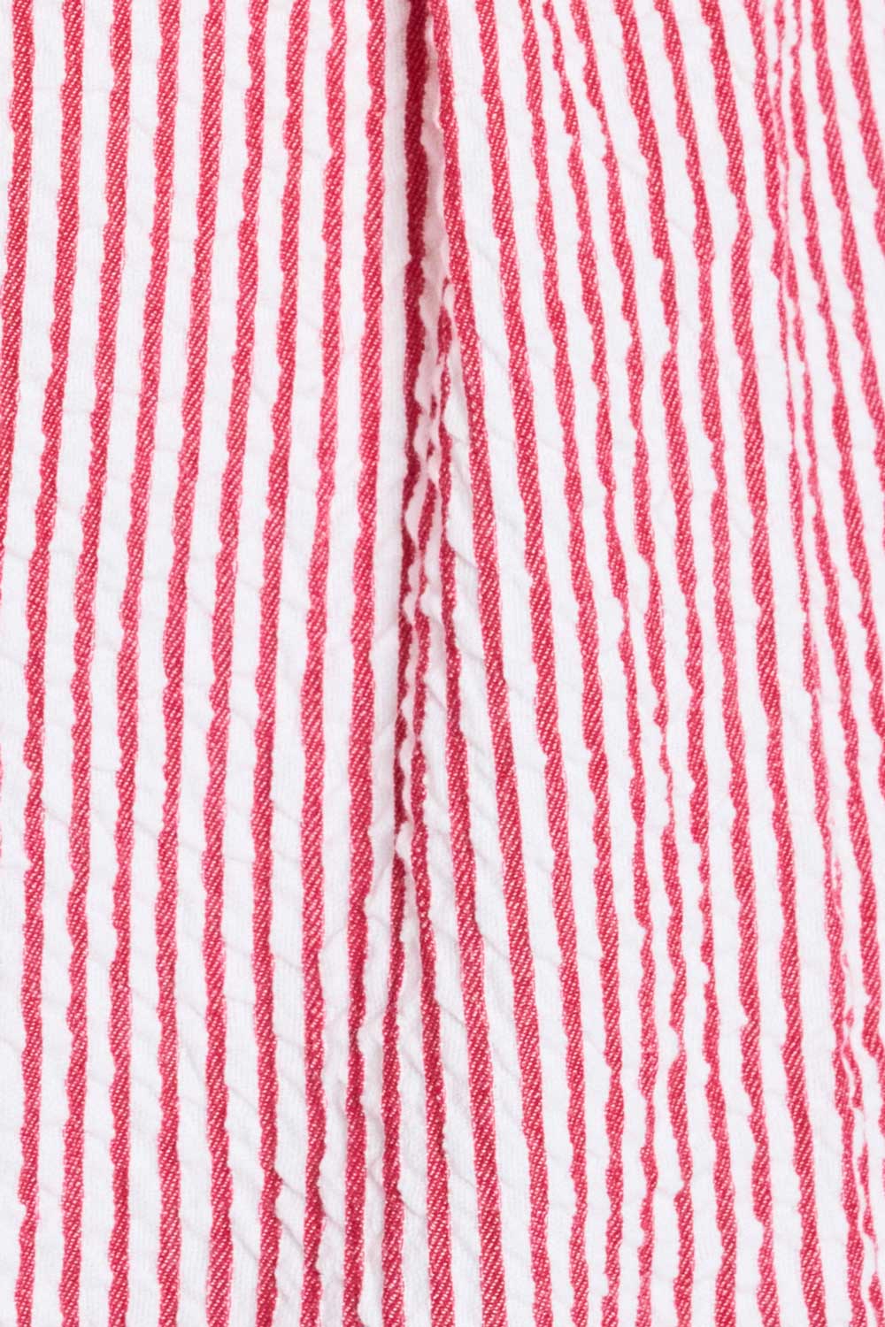 POM Amsterdam Blouses BLOUSE - Seersucker Red White
