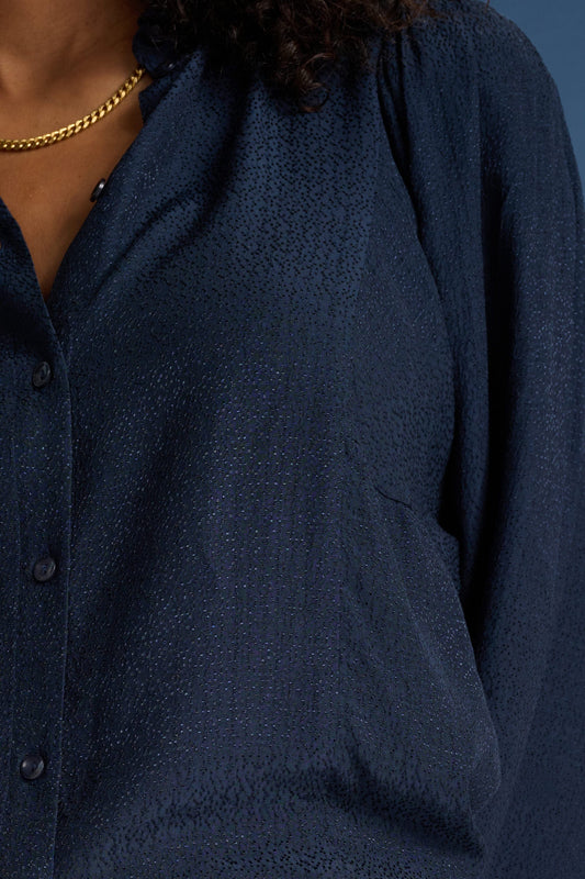 POM Amsterdam Blouses BLOUSE - Sparkle Blue