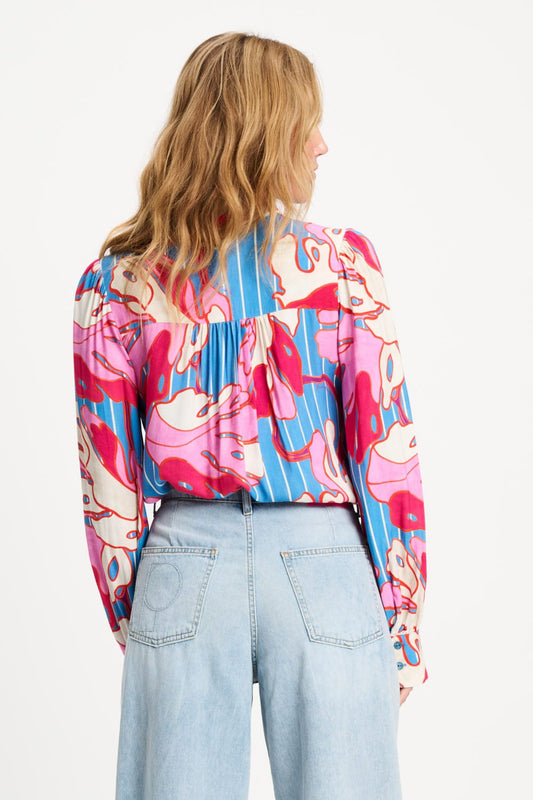 POM Amsterdam Blouses BLOUSE - Urban Flora Stripe