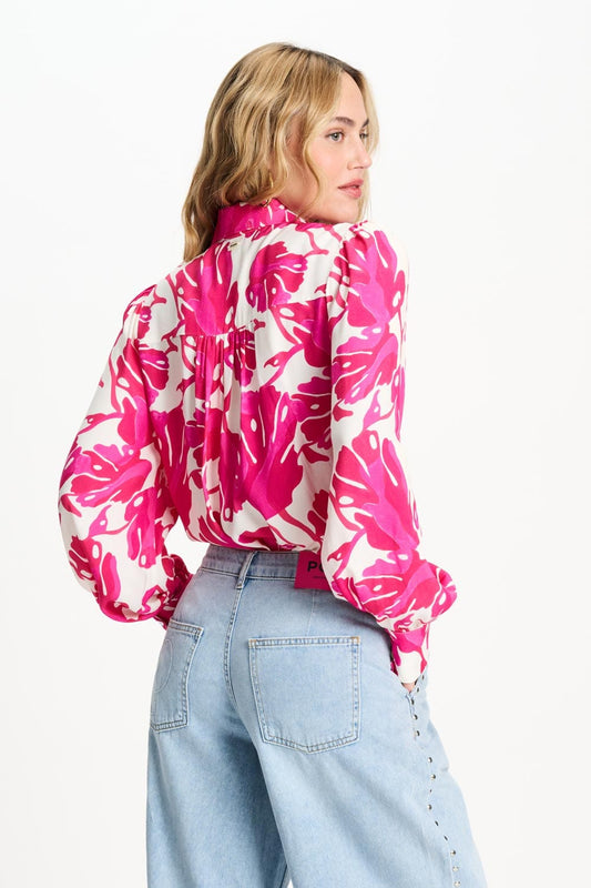 POM Amsterdam Blouses BLOUSE - Urban Flora White