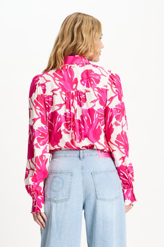 POM Amsterdam Blouses BLOUSE - Urban Flora White