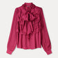 POM Amsterdam Blouses BLOUSE - Valerie Burgundy Red
