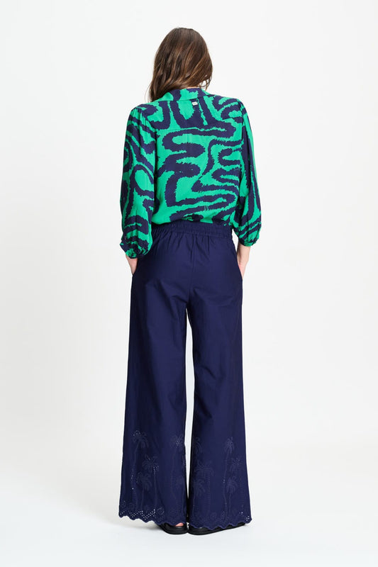 POM Amsterdam Blouses BLOUSE - Waves Green
