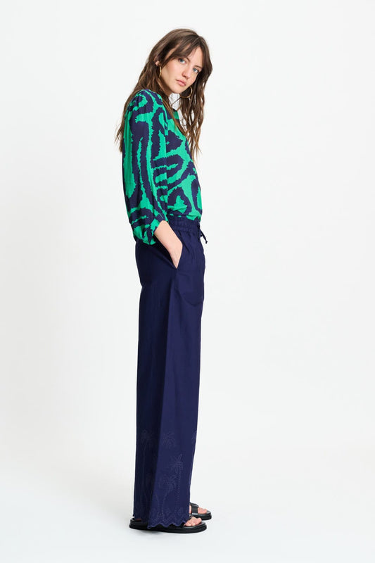 POM Amsterdam Blouses BLOUSE - Waves Green