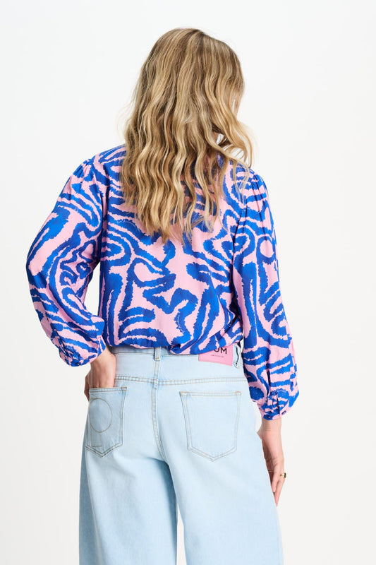 POM Amsterdam Blouses BLOUSE - Waves Pink