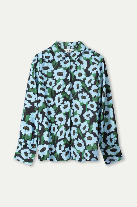 POM Amsterdam Blouses BLOUSE - Wild Flowers Blue