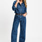 POM Amsterdam Blouses BLOUSE - Yara Bows Mid Blue