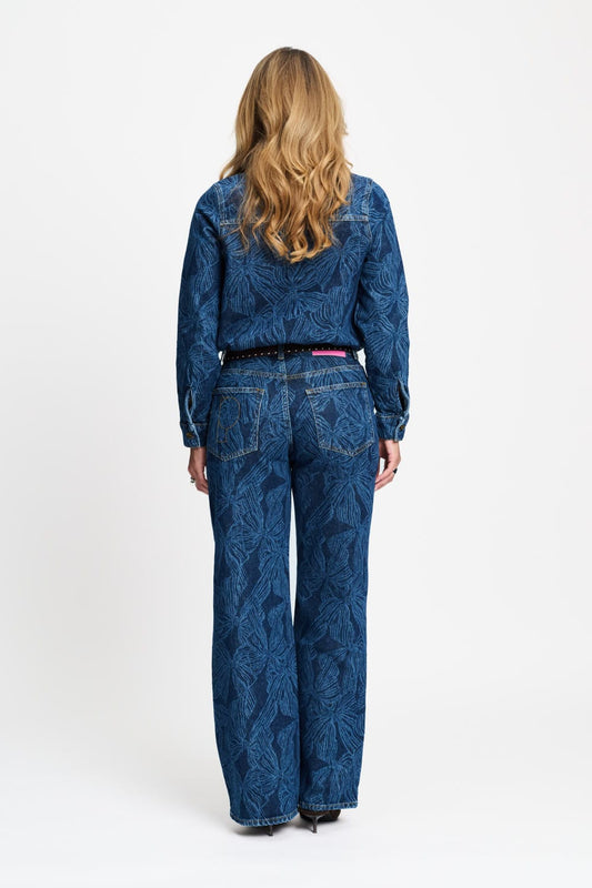 POM Amsterdam Blouses BLOUSE - Yara Bows Mid Blue