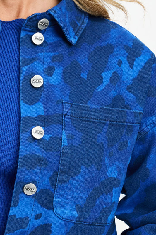 POM Amsterdam Blouses BLOUSE - Yuki Animal Eternal Blue