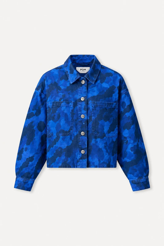 POM Amsterdam Blouses BLOUSE - Yuki Animal Eternal Blue