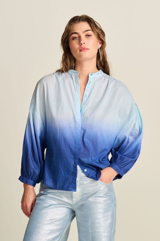 POM Amsterdam Blouses Blue / 34 BLOUSE - Faded Ink Blue