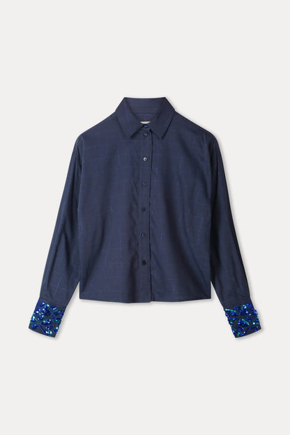 POM Amsterdam Blouses Blue / 34 BLOUSE - Lexi Eternal Blue