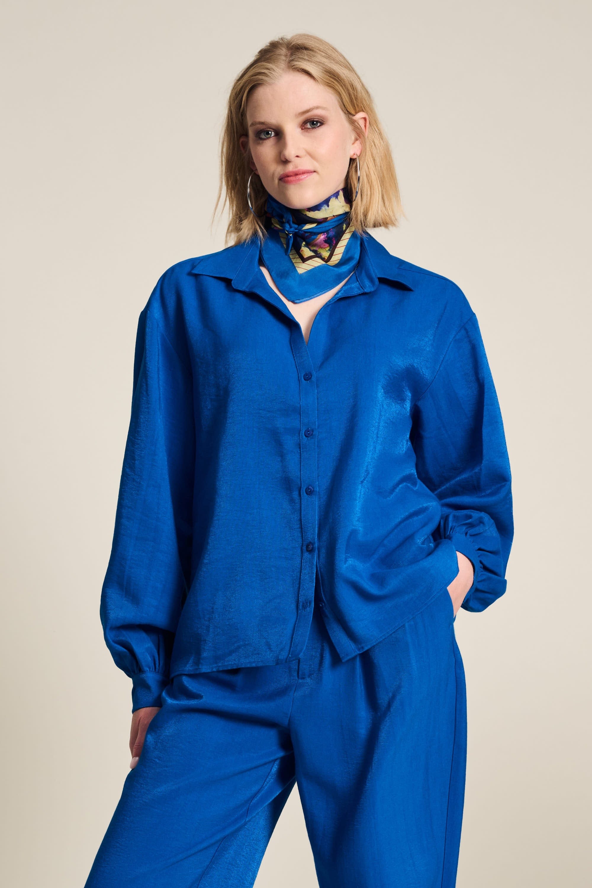 Blouses lange mouw blauw POM Amsterdam main image 0