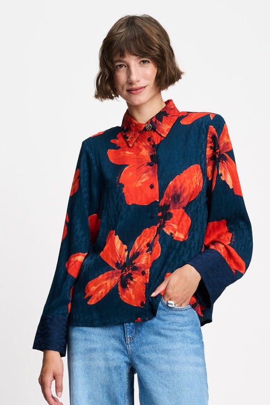 POM Amsterdam Blouses Multi colour / 34 BLOUSE - Alex Bloom Rouge