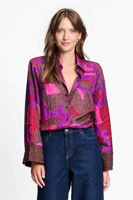 POM Amsterdam Blouses Red / 34 BLOUSE - Alex Colourful Bows
