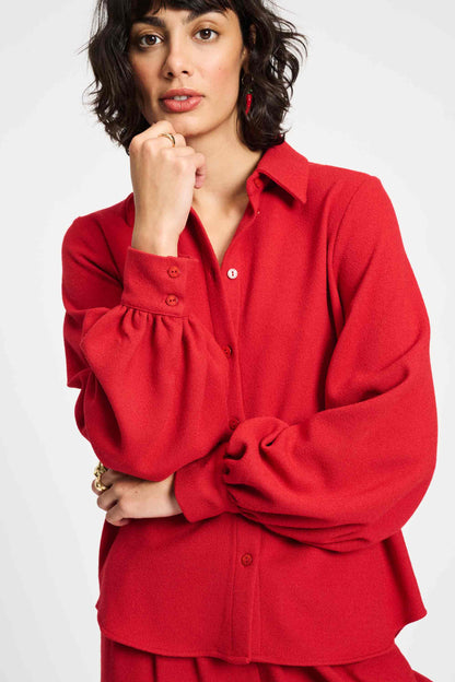 POM Amsterdam Blouses Red / 34 BLOUSE - Chili Red