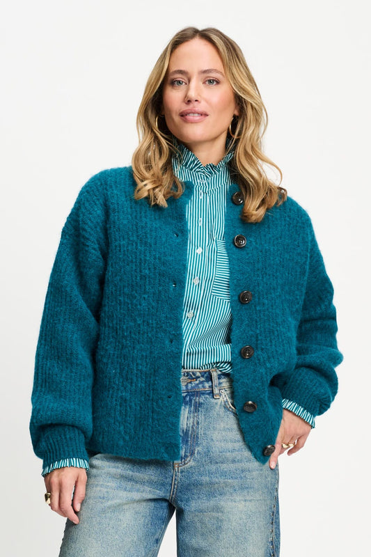 POM Amsterdam Cardigans Green / 34 VEST - Meryl Teal Green