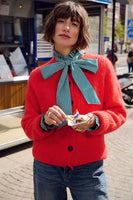 POM Amsterdam Cardigans Red / 34 VEST - Meryl Rouge