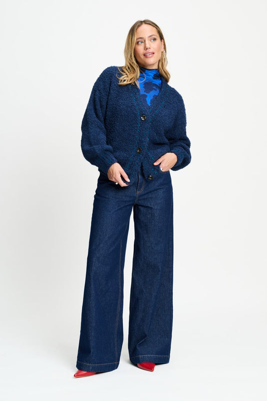 POM Amsterdam Cardigans VEST - Elise Eternal Blue