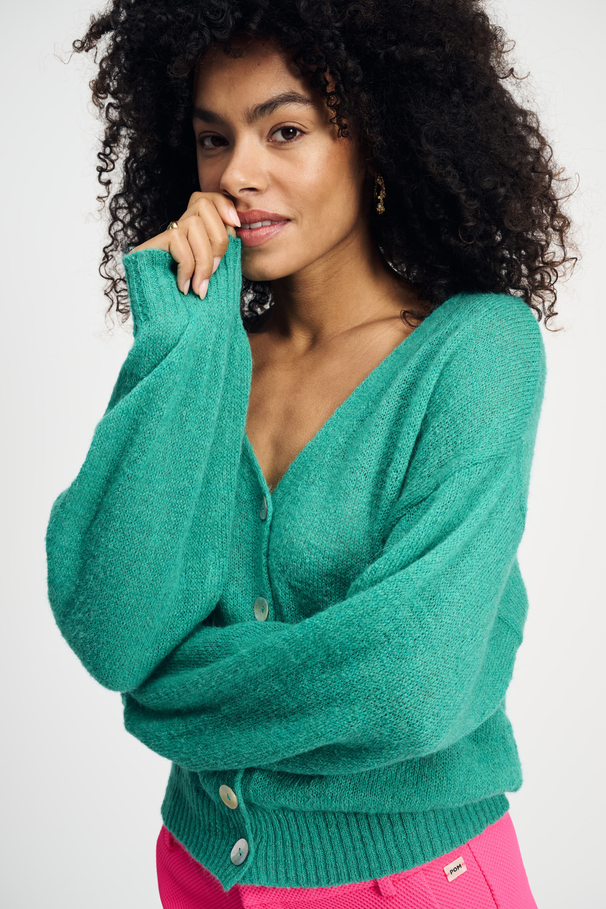 POM Amsterdam Cardigans VEST - Fresh Green