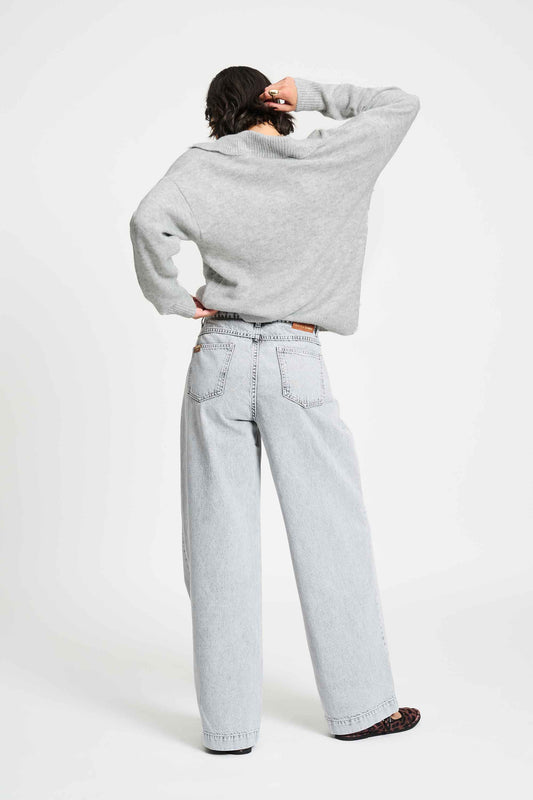 POM Amsterdam Cardigans VEST - Grey Melange