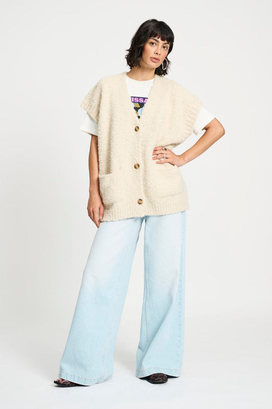 POM Amsterdam Cardigans VEST - Le Blanc
