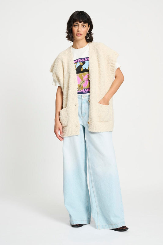 POM Amsterdam Cardigans VEST - Le Blanc