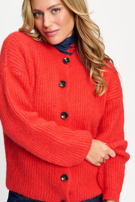 POM Amsterdam Cardigans VEST - Meryl Rouge