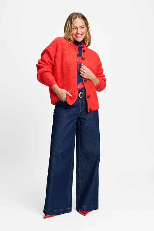 POM Amsterdam Cardigans VEST - Meryl Rouge