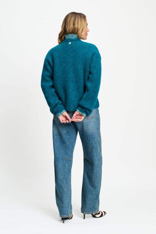 POM Amsterdam Cardigans VEST - Meryl Teal Green