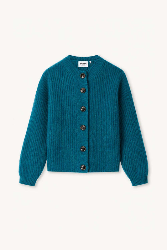 POM Amsterdam Cardigans VEST - Meryl Teal Green