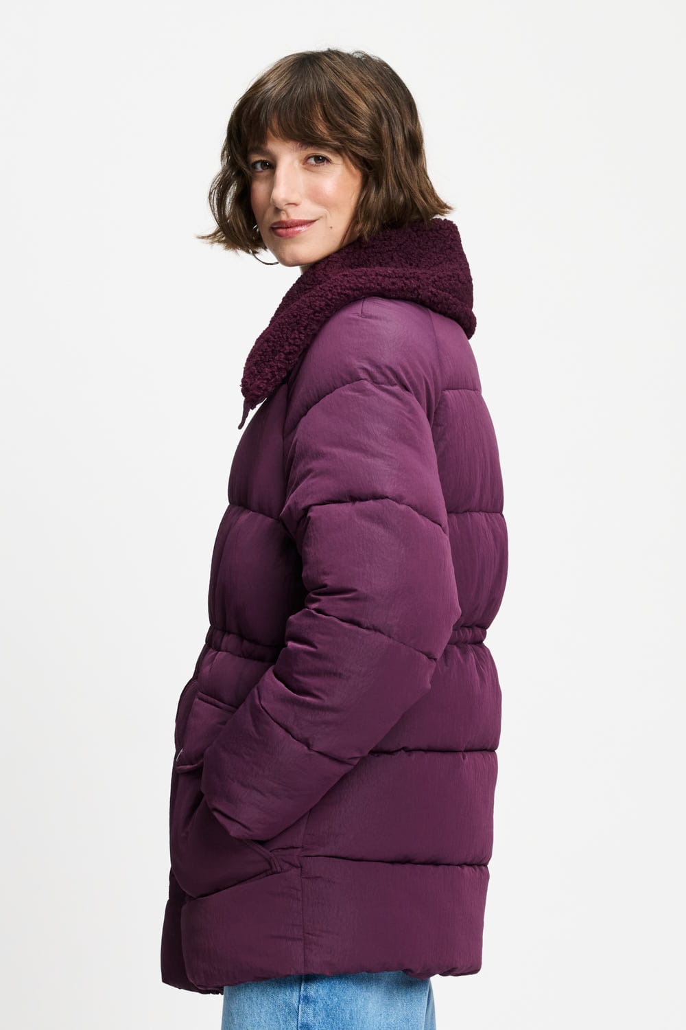 POM Amsterdam Coats JAS - Camille Dark Plum