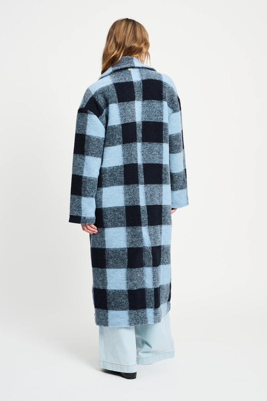 POM Amsterdam Coats JAS - Check Dawn Blue