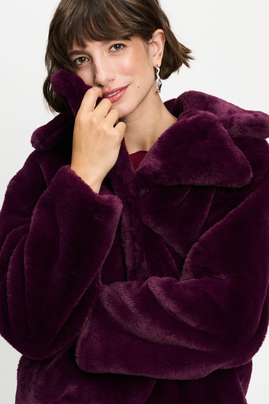 POM Amsterdam Coats JAS - Cleo Dark Plum