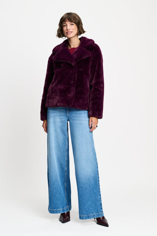POM Amsterdam Coats JAS - Cleo Dark Plum