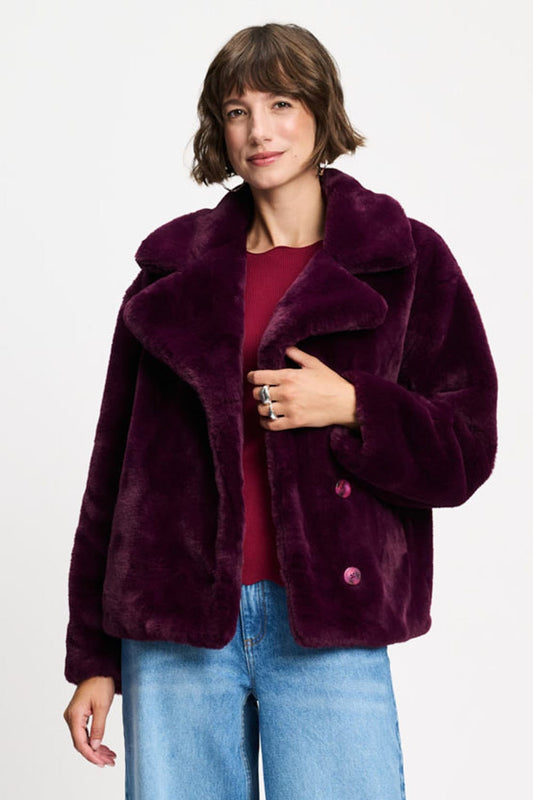 POM Amsterdam Coats JAS - Cleo Dark Plum