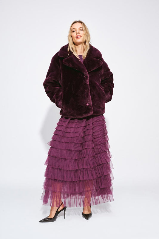 POM Amsterdam Coats JAS - Cleo Dark Plum