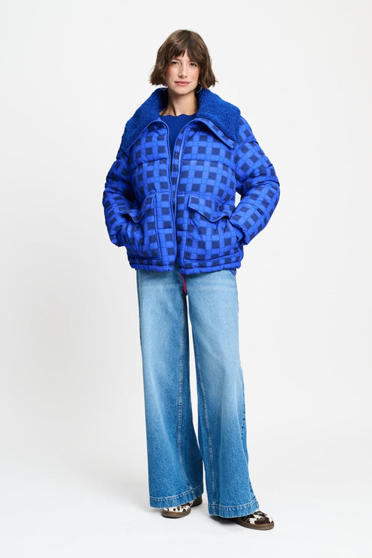 POM Amsterdam Coats JAS - Coco Blue Check