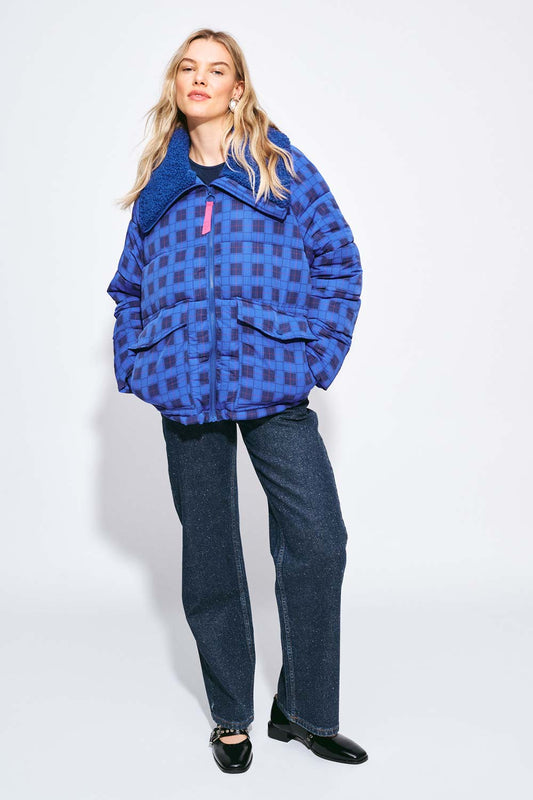 POM Amsterdam Coats JAS - Coco Blue Check