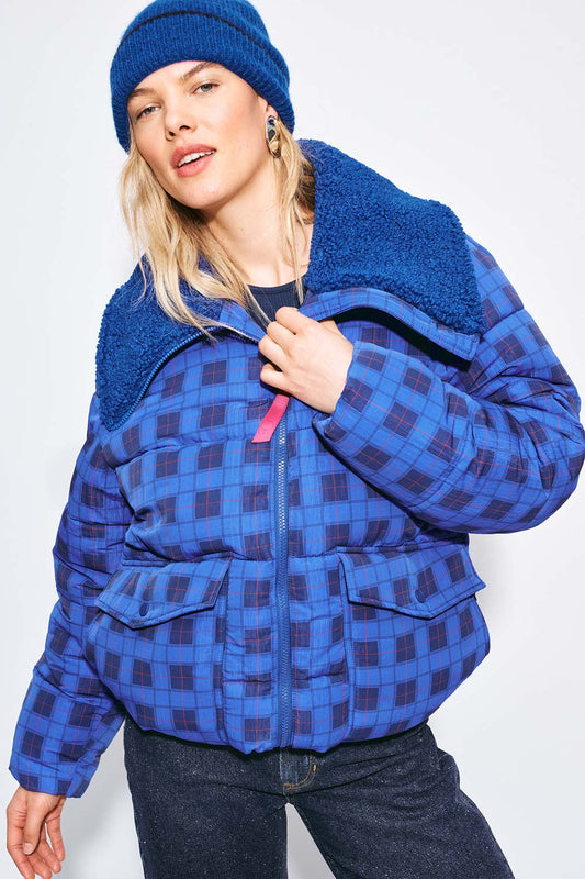 POM Amsterdam Coats JAS - Coco Blue Check
