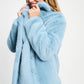 POM Amsterdam Coats JAS - Fur Misty Blue